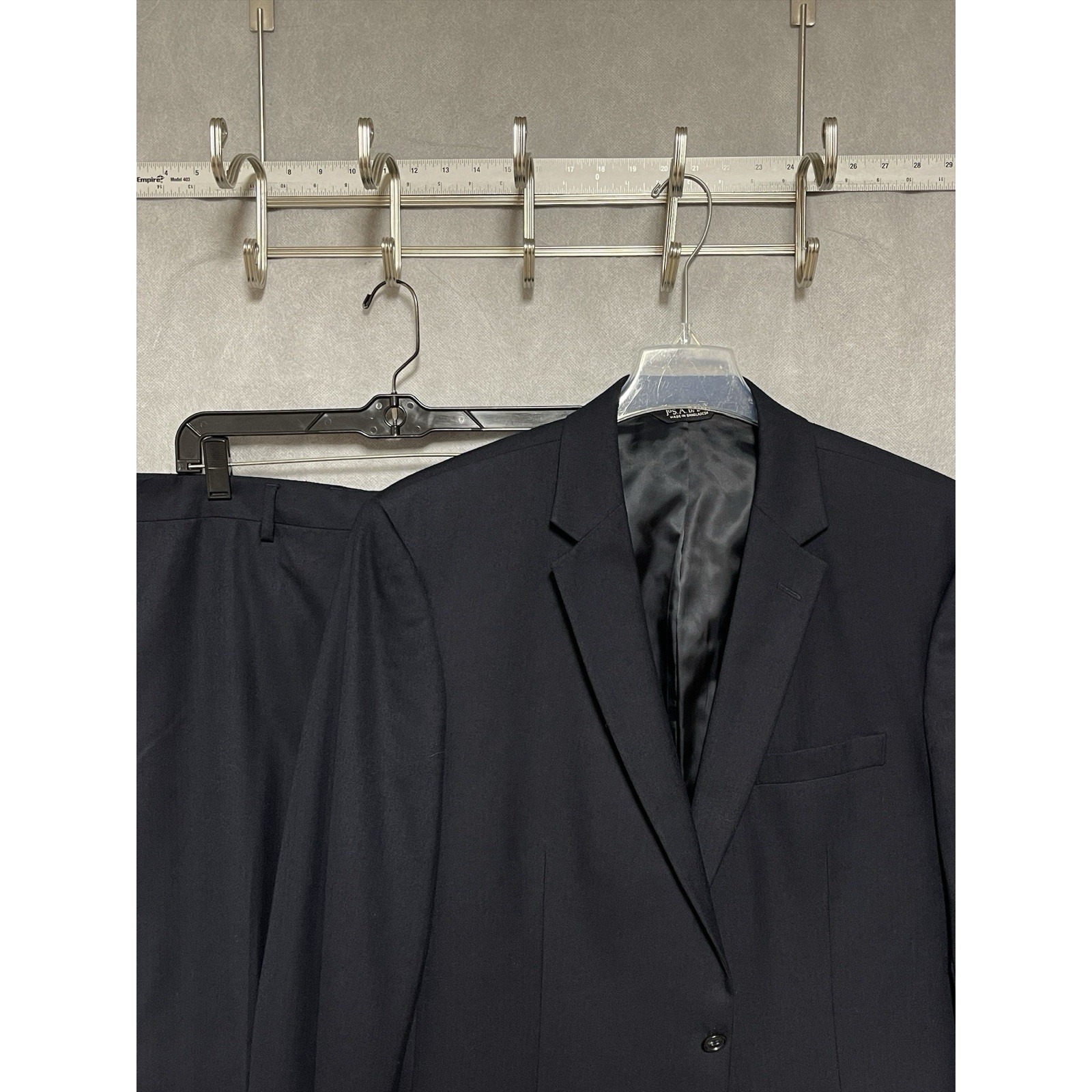 Jos A Bank Suit Men 44xl 42xl Navy Micro Herringbone Slim Flannel W37x36 Luxury